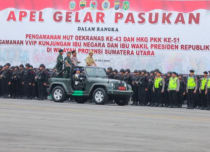 Apel Gelar Pasukan HUT Dekranas dan HKG PKK, Ijeck: Mari Berikan Kesan yang Baik